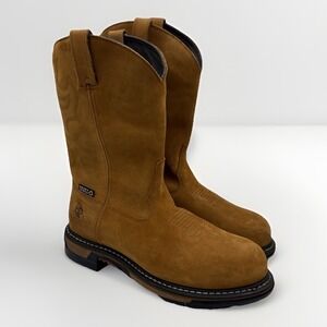 Rocky Western Boots Mens 12 Original Ride Branson Steel Toe Waterproof Suede